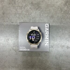 Garmin Forerunner 970 Running & Triathlon GPS Smartwatch, French Gray - Indigo